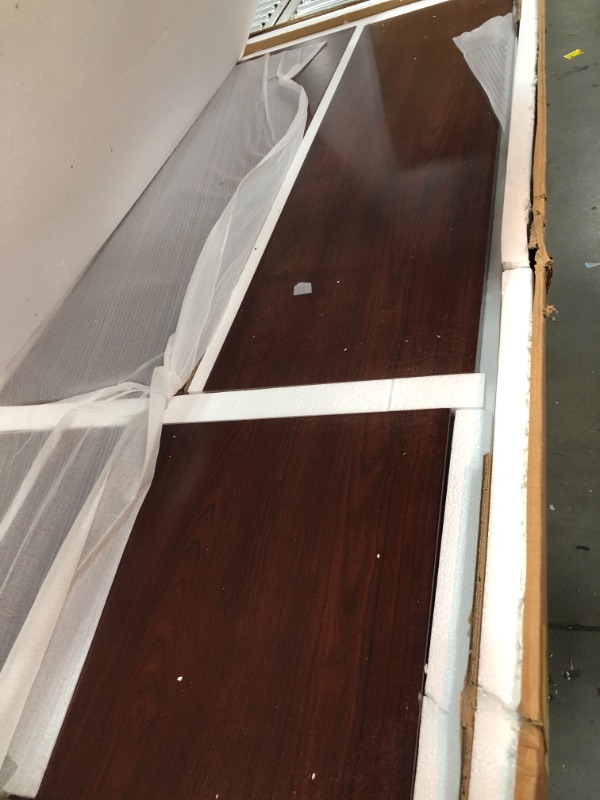 Photo 1 of **incomplete**Bush Furniture Cabot L Shaped Computer Desk, 60W, Modern Walnut
box 2 of 2