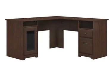 Photo 1 of **INCOMPLETE** Bush Furniture Cabot 60" L-Shaped Desk, Modern Walnut (WC31030-03K)
BOX 1 OF 2