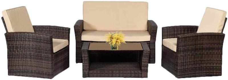 Photo 1 of **INCOMPLETE ** box 1 of 2**YITAHOME FTPLPB-0071/0072/0073 Patio Furniture Set, Brown
