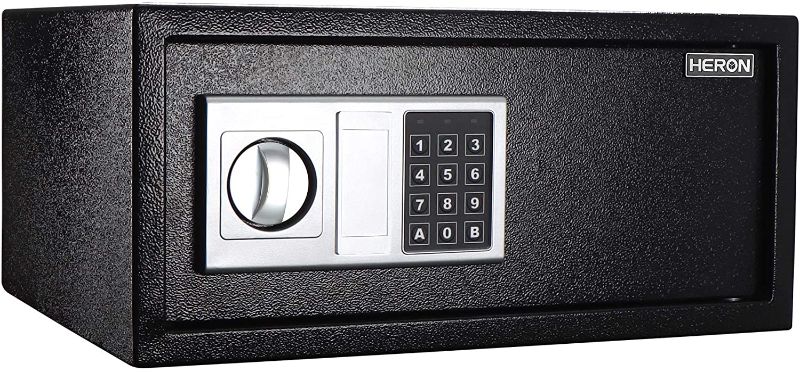 Photo 1 of  Security Safe Lock Box,Electronic Digital Keypad Safe with LED for Home Office Hotel Business Jewelry Gun Cash Storage Includes Mounting Screws, Keys...
