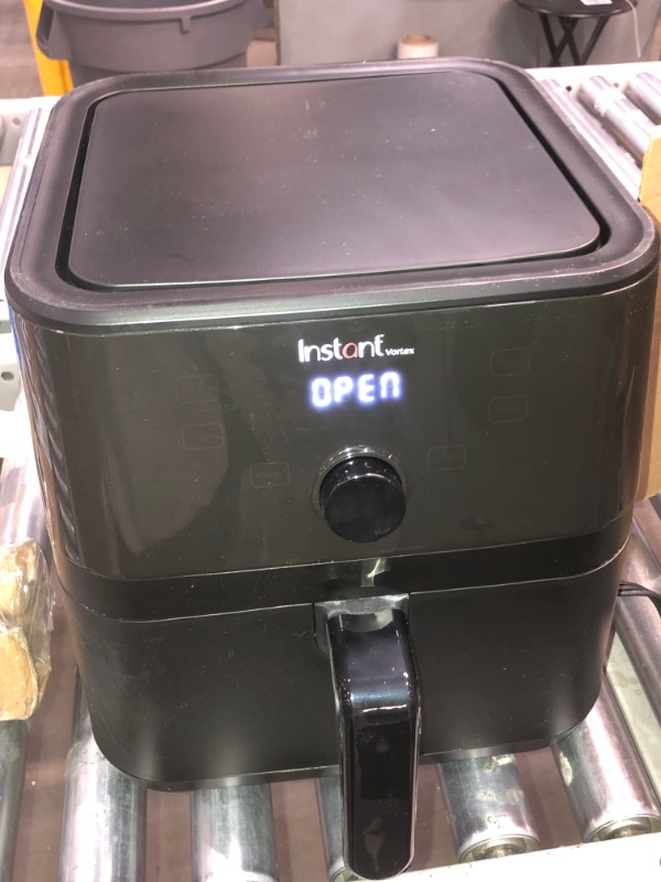 Photo 2 of Instant Vortex 6 Quart Air Fryer, Customizable Smart Cooking Programs, Digital Touchscreen and Large Non-Stick Air Fryer Basket, Black