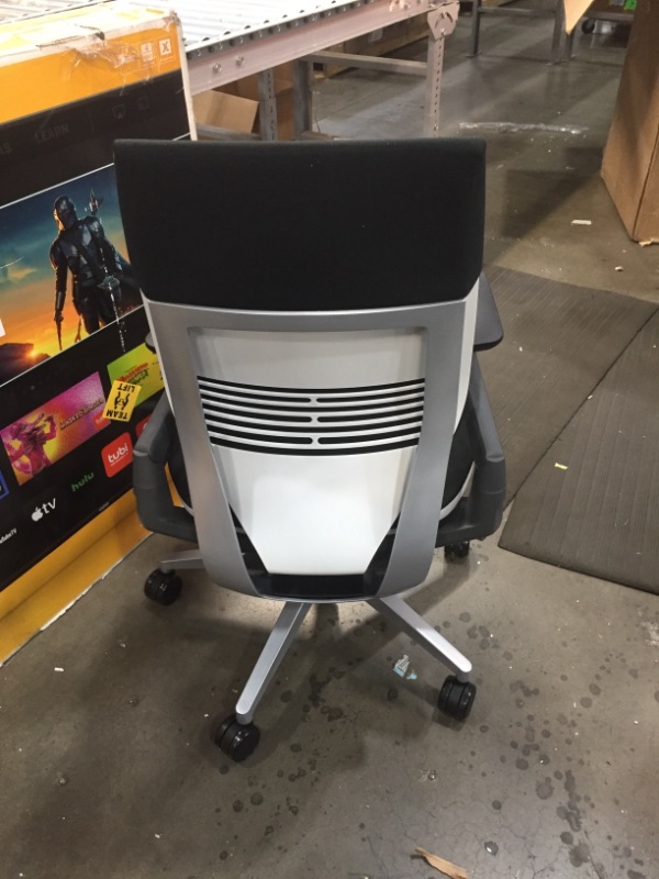 Photo 3 of Steelcase Gesture Office Chair - Cogent: Connect Licorice Fabric, Low Seat Height, Shell Back, Light on Light Frame, Polished Aluminum Base
