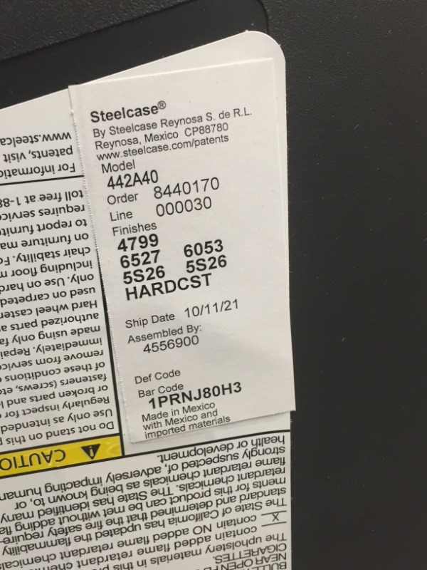 Photo 5 of Steelcase Gesture Office Chair - Cogent: Connect Licorice Fabric, Low Seat Height, Shell Back, Light on Light Frame, Polished Aluminum Base
