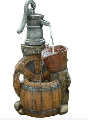 Photo 1 of Alpine Old Fashion Pump Barrel Fountain - 24 inch