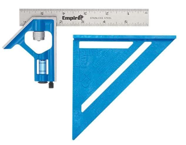 Photo 1 of 6 in. Pocket Combination Square and 7 in. Polycast Rafter Square 2-Piece Kit ***6PACK***
