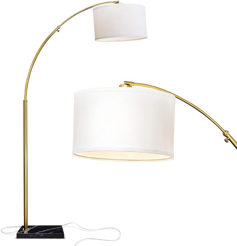 Photo 1 of Brightech Logan - Contemporary Arc Floor Lamp w. Marble Base - Over The Couch Hanging Light On Arching Pole - Modern Living Room Lighting Matches Decor & Gets Compliments - Gold / Brass
AS IS USED