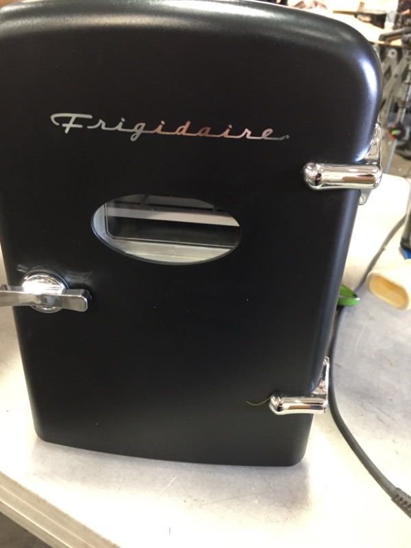 Photo 2 of 
Frigidaire Portable Retro 6 Can Mini Personal Beverage Refrigerator, EFMIS129, Black
