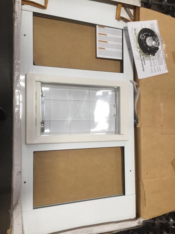 Photo 2 of Ideal Pet Products Aluminum Sash Pet Door Medium White 1.63" x 33" x 16.63"