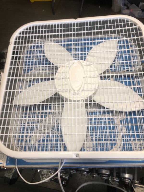 Photo 2 of 20 in. 3 Speed White Box Fan with Save-Smart Technology for Energy Efficiency