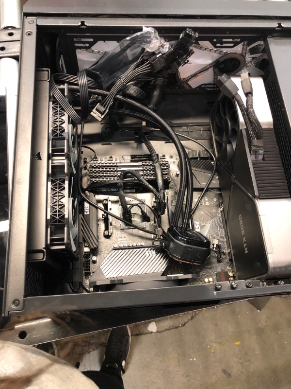 Photo 6 of ***** DAMAGED PARTS ONLY, motherboard, graphics card anD CPU IS MISSING non functional and the ssd is missing out of the item. There is also damage to the case due to shipping and the side panels do not screw in well. This item is strictly parts.****** 
 