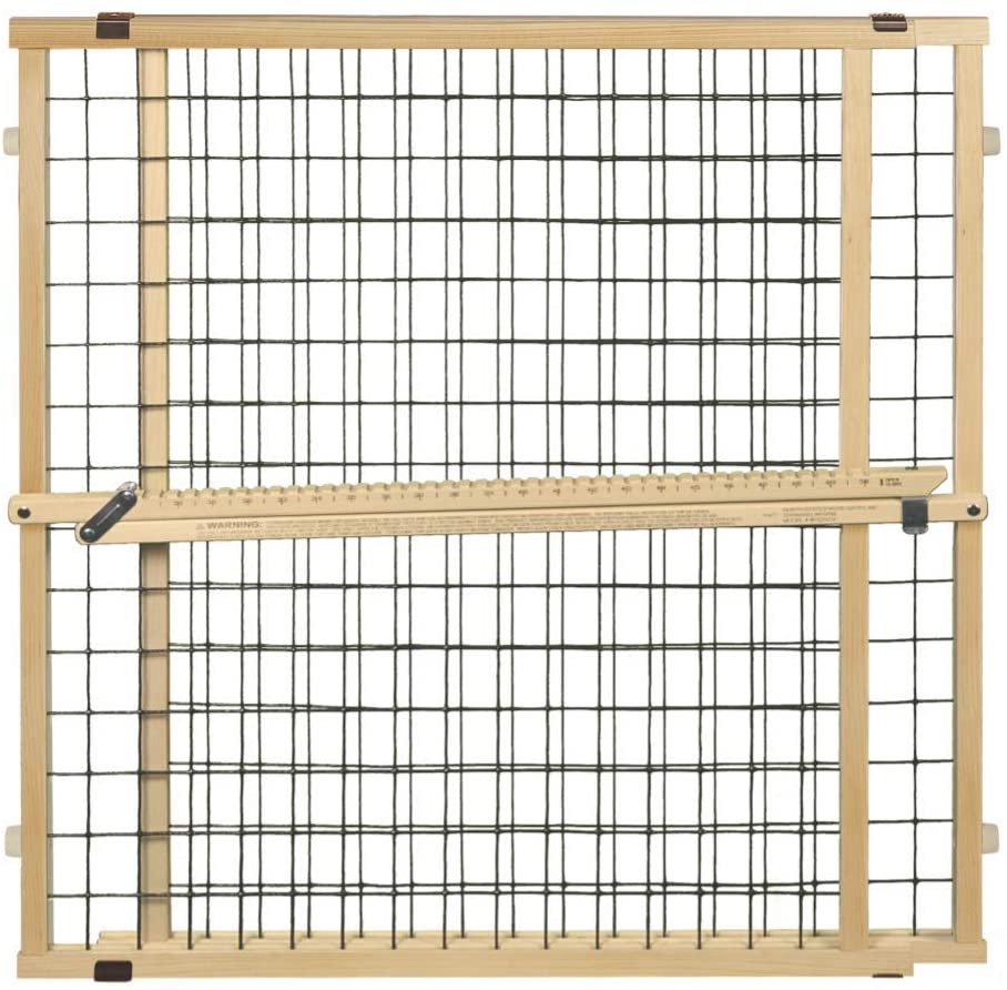 Photo 1 of North States MyPet 50" Extra Wide Wire Mesh Petgate Install with no Tools. Pressure Mount. Fits 29.5"-50" Wide (32" Tall Sustainable Hardwood) B00E3AMCRW
AS IS USED