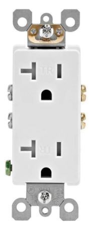 Photo 1 of *MISSING 2 outlets* 
Leviton Decora 20 Amp Ultrasonic Tamper Resistant Duplex Outlet, White (10-Pack)