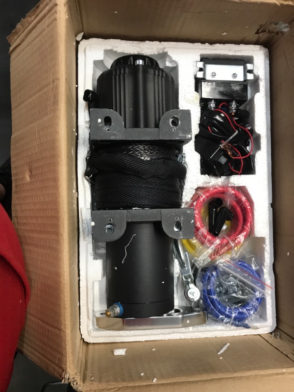Photo 1 of AC-DK 4500 lb Winch Steel Wire Electric Winch Kit, 12V Winch for Towing ATV/UTV Off Road Trailer, IP67 Waterproof Winch with Wireless Remote Control Mounting Bracket(4500 lbs Winch)
