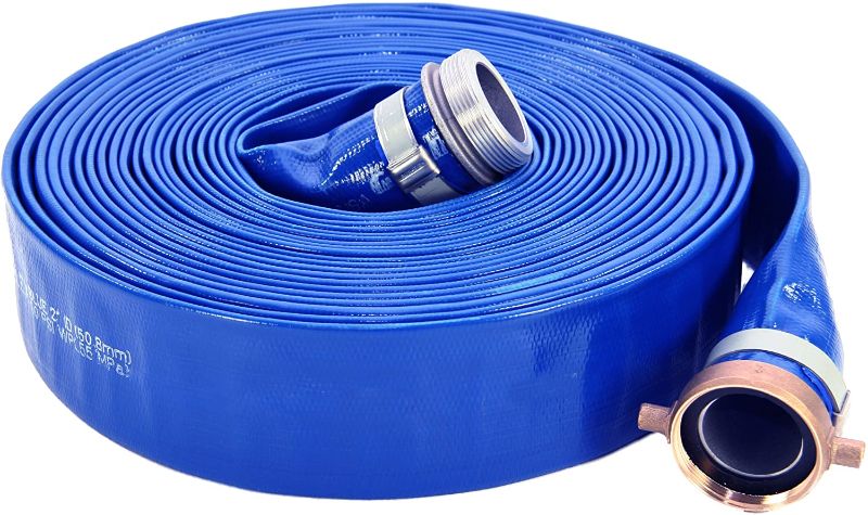 Photo 1 of Abbott Rubber Lay-Flat Discharge Hose Assembly, PVC, 2 x 50'