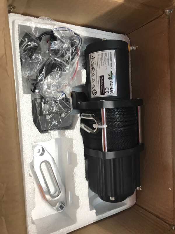 Photo 1 of AC-DK 4500 lb Winch Steel Wire Electric Winch Kit, 12V Winch for Towing ATV/UTV Off Road Trailer, IP67 Waterproof Winch with Wireless Remote Control Mounting Bracket(4500 lbs Winch)
