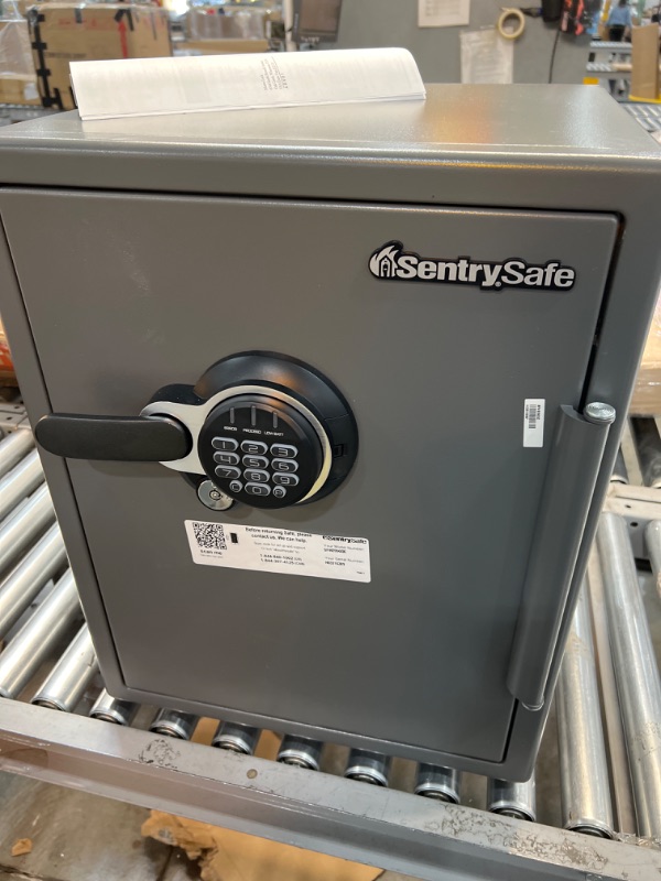 Photo 2 of SentrySafe SFW205GQC Fireproof Safe and Waterproof Safe with Digital Keypad 2.05 Cubic Feet Gray/Black
