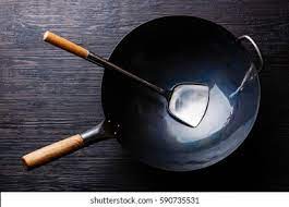 Photo 1 of (stock image for reference only not exact product )
general post 
wok with wooden handle and spatula 