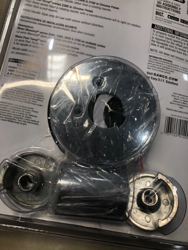 Photo 3 of 
DANCO
1-Handle Valve Trim Kit in Chrome for MOEN Tub/Shower Faucets (Valve Not Included)