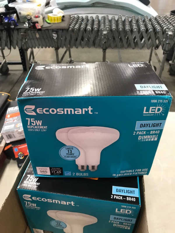 Photo 1 of 4 BOXES OF 75-Watt Equivalent BR40 Dimmable ENERGY STAR LED Light BulbS Daylight 5000K (2-Pack)
