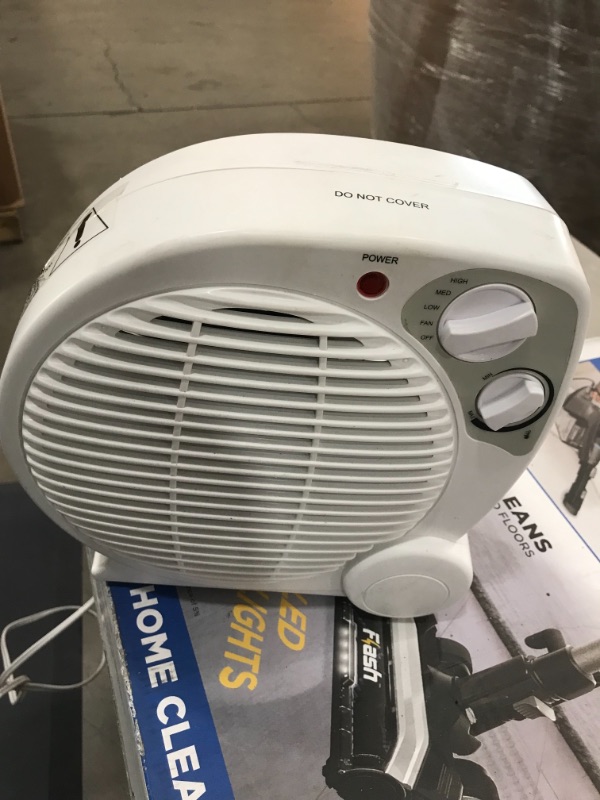 Photo 3 of 1500-Watt Electric Fan Forced Portable Heater, White
**USED**
