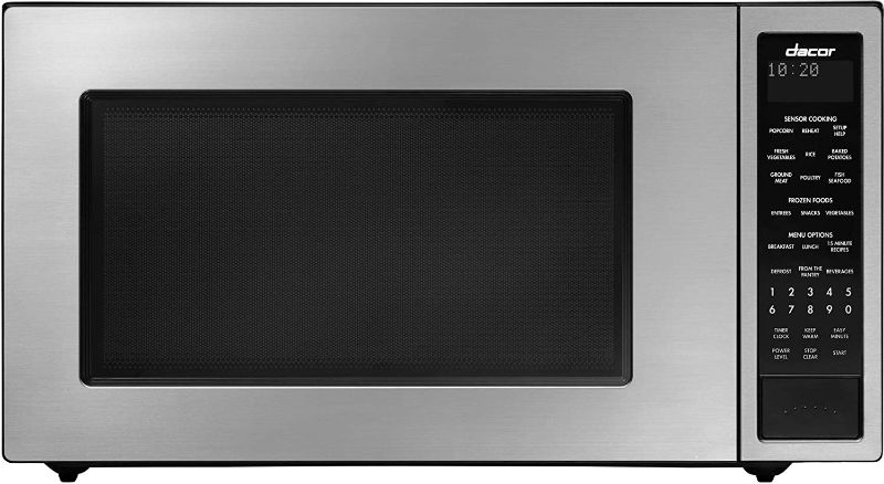 Photo 1 of Dacor DMW2420S Distinctive Series Counter Top or Built Microwave, 2.0 cu. Ft, Stainless-Steel
**NO MODEL/SERIAL NUMBER INFO, MINOR DAMAGE ON BUTTONS PAD**
