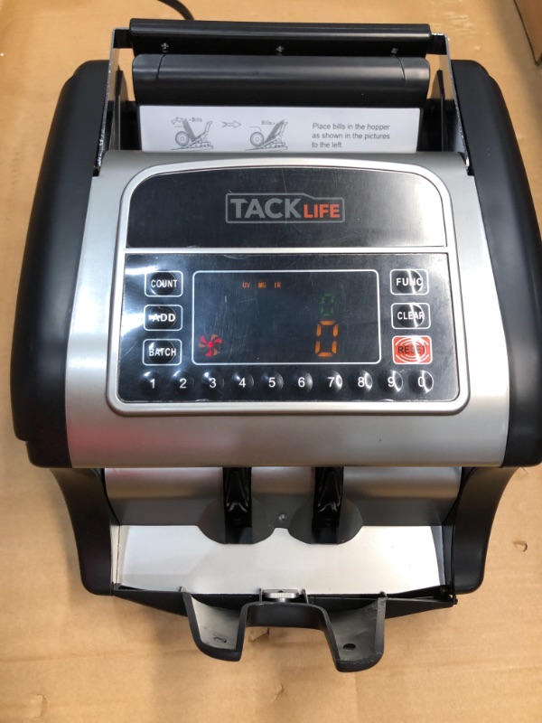 Photo 4 of TACKLIFE Money Counter, Bill Counting Machine with UV/MG/IR Detection