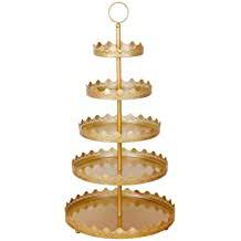 Photo 1 of  5-Tier Iron Large Cupcake Stand Big Dessert Holder Cupcake Tower for Grand Event,Wedding, Birthday, Baby Showers, Graduation