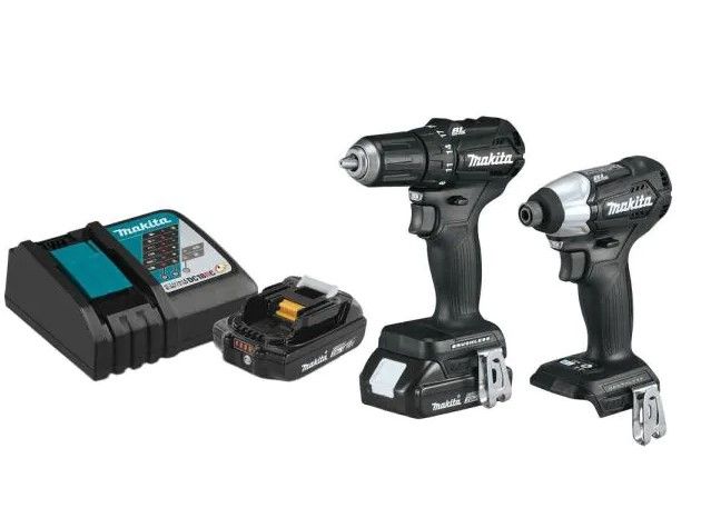 Photo 1 of MAKITA 18-Volt LXT Lithium-Ion Sub-Compact Brushless Cordless 2-piece Combo Kit (Driver-Drill/ Impact Driver) 2.0Ah
