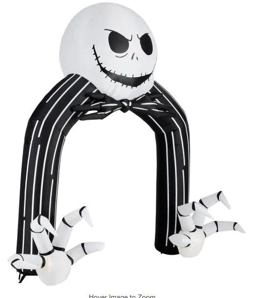 Photo 1 of 11.5 Ft. Jack Skellington Airblown Archway Disney Halloween Inflatable
