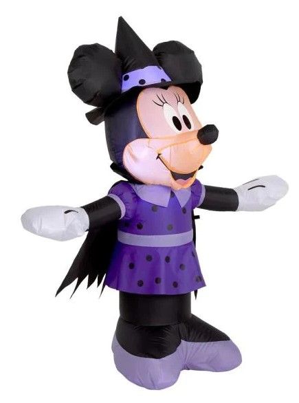 Photo 1 of 3.5 Ft. Minnie in Purple Witch Costume Airblown Disney Halloween Inflatable

//UNABLE TO TEST 
