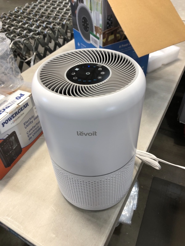 Photo 1 of LEVOIT VortexAir True HEPA Air Purifier, 220 Sq Ft, White

//TESTED AND FUNCTIONAL 
