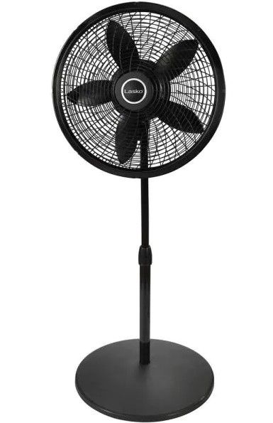 Photo 1 of LASKO Cyclone Adjustable-Height 18 in. 3 Speed Black Oscillating Pedestal Fan

//TESTED AND FUNCTIONAL 
