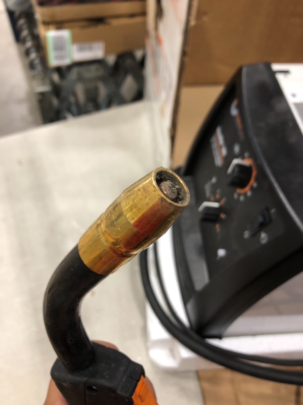 Photo 10 of HOBART 500559 MIG Welder, Handler 140, 1, 120V AC, 25 to 140A DC, 20 %

//TESTED AND FUNCTIONAL, MINOR COSMETIC DAMAGE, MISSING ROLLED UP WIRE