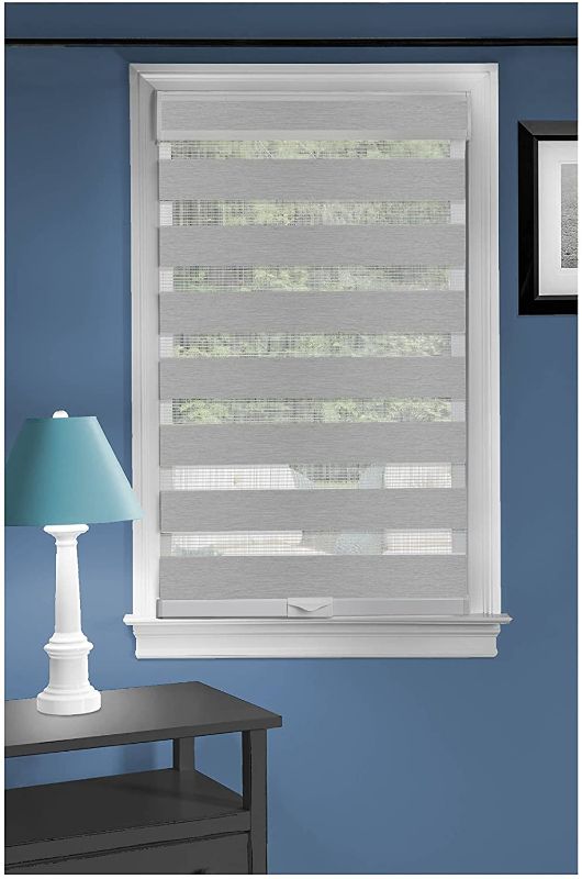 Photo 1 of Achim Home Furnishings Cordless Celestial Sheer Double Layered Shade, 43 by 72", White (CC4372WH02)
