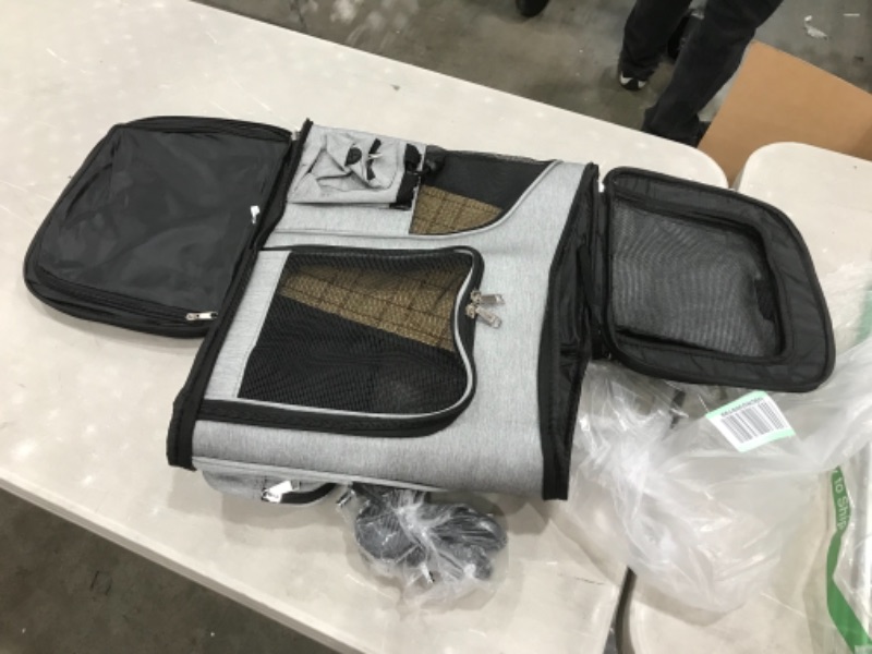 Photo 1 of HALOVIE Pet Carrier Backpack Expandable for Small Dogs Medium Cats Under 20 LB, Mesh Breathable Foldable Puppy Travel Bags Missing some parts