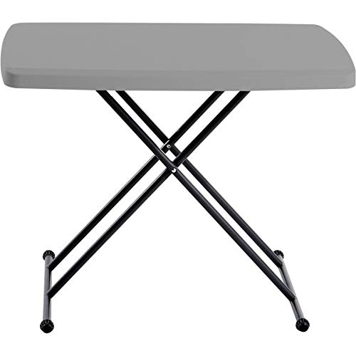 Photo 1 of (GREY LEGS, NOT BLACK as seen in stock photo) 
(SCRATCH DAMAGES)
Iceberg 65491 IndestrucTable TOO 1200 Series Resin Personal Folding Table 30 x 20 Charcoal
