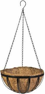 Photo 1 of 12 in. Metal English Hanging Coco Basket
2 PACK