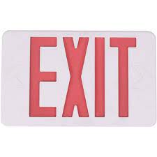 Photo 1 of 14-Watt Equivalent Integrated LED White Exit Sign with Ni-Cad 4.8-Volt Battery
