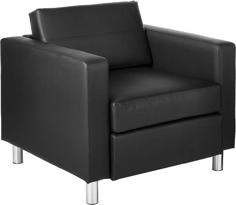 Photo 1 of OSP Home Furnishings Pacific Arm Chair, Black
