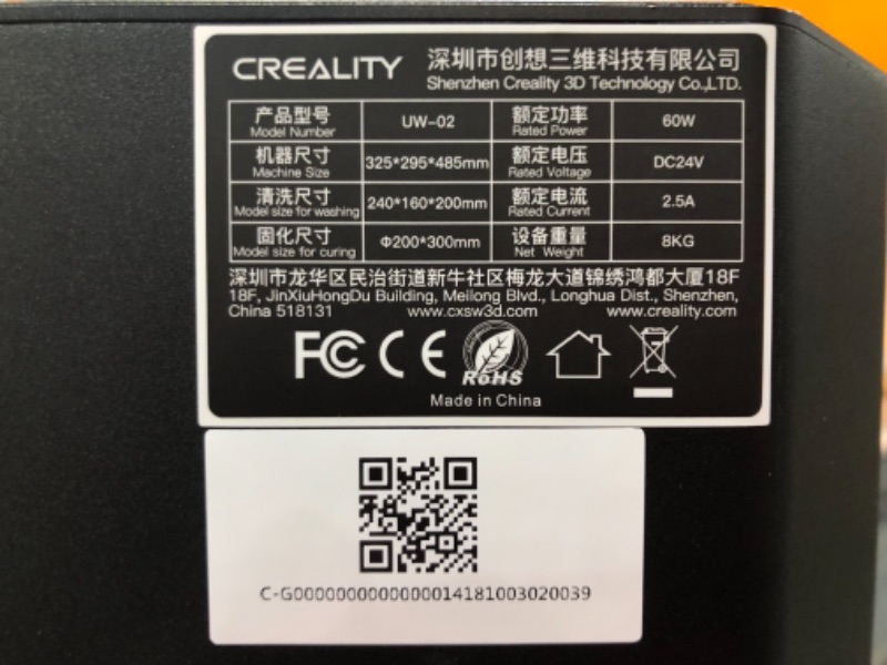 Photo 5 of CREALITY Wash and Cure Station, Upgraded 10.1 inch Washing and Curing Machine for Resin 3D Printer, Rotary Curing Turntable and Washing Bucket, 9.5x6.3x7.9 inch Super Large Processing Size  *TESTED AND FUNCTIONS