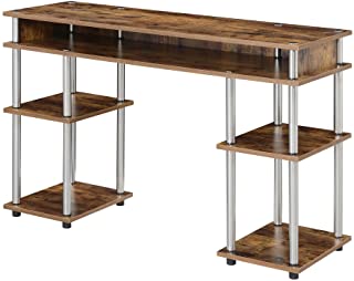 Photo 1 of Convenience Concepts Designs2Go No Tools Student Desk with Shelves, Barnwood
