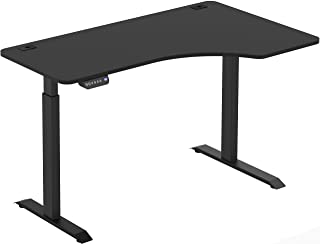 Photo 1 of SHW 55-Inch Large Electric Height Adjustable L-Shaped Standing Desk, Black
