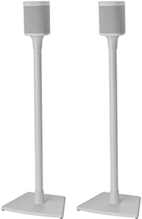 Photo 1 of Sanus Wireless Sonos Speaker Stand for Sonos One, Play:1, Play:3 - Audio-Enhancing Design with Built-in Cable Management - Pair (White) - WSS22-W1
