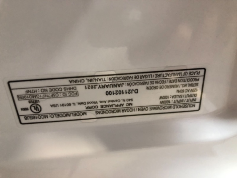 Photo 1 of 1.6 cu. ft. Over the Range Microwave in Black
