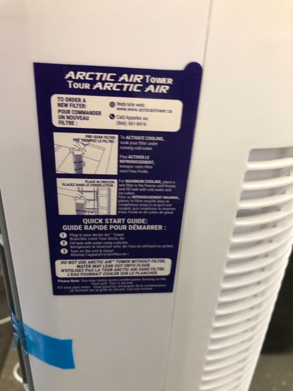 Photo 4 of Arctic Air Tower Pure Evaporative Cooler Plastic 1 Pc - Case of: 1
