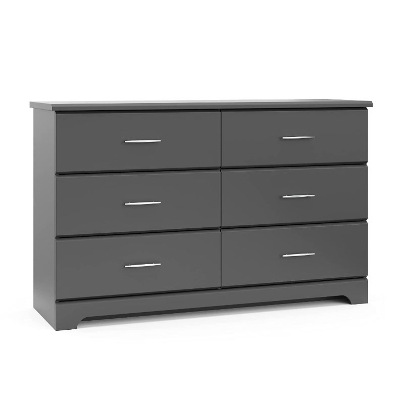 Photo 1 of 6 Drawer Dresser, Gray, Kids Bedroom Dresser with 6 Drawers, Wood and Composite Construction, Ideal for Nursery Toddlers Room Kids Room
**BOX 1 OF 2**