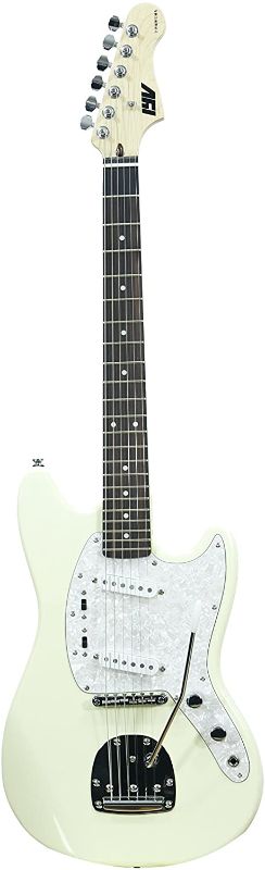 Photo 1 of 6 String Solid-Body Electric Guitar, Right, Vintage White, 41.73 x 16.54 x 3.15 inches (ISMF-200 VW)