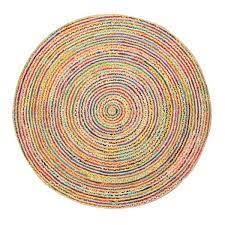 Photo 1 of  Multi-Color 6 ft. Round Chindi Cotton Jute Area Rug
SIMIALR TO STOCK PHOTO