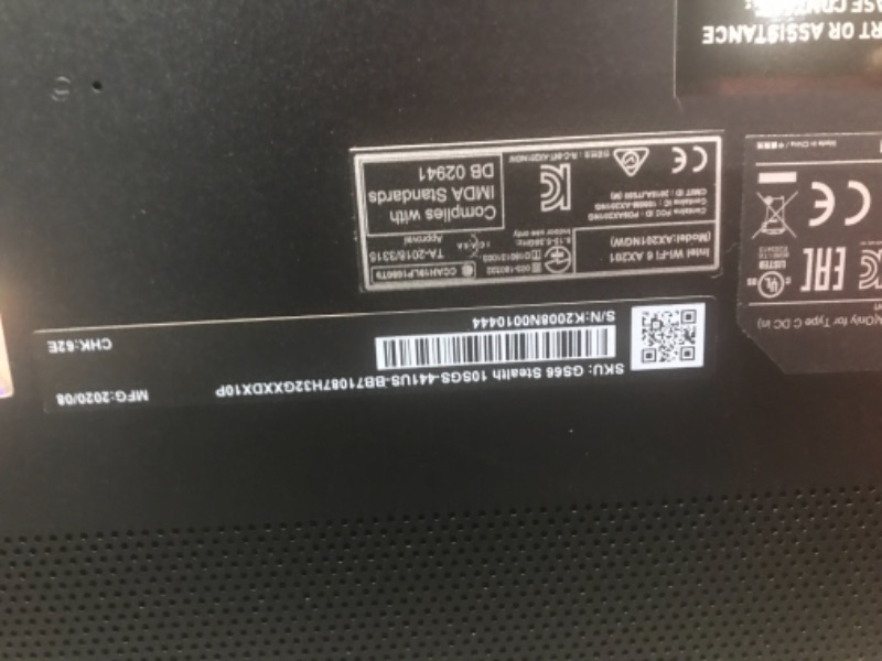 Photo 1 of MSI GS66 Stealth 10SGS-441 15.6" Gaming Notebook - Core I7-10875H - 32GB RAM - 512GB SSD - 1920 X 1080 - NVIDIA GeForce RTX 2080 SUPER Max-Q - Windows
