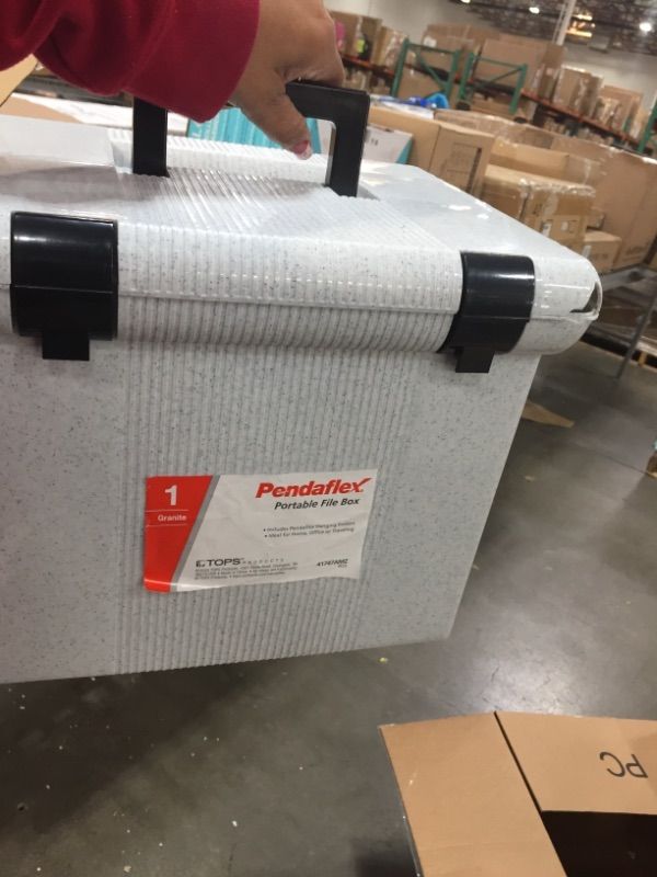 Photo 1 of Pendaflex Portable File Box, Granite, 11" H x 14" W x 6-1/2" D (41737)